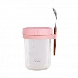 IONA 350ml Portable Breakfast Oatmeal Cup / Yogurt Cup Pink