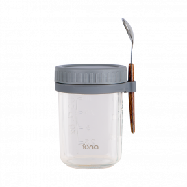 IONA 350ml Portable Breakfast Oatmeal Cup / Yogurt Cup Grey