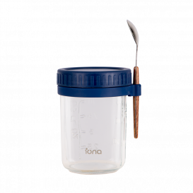IONA 350ml Portable Breakfast Oatmeal Cup / Yogurt Cup Blue