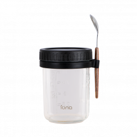 IONA 350ml Portable Breakfast Oatmeal Cup / Yogurt Cup Black